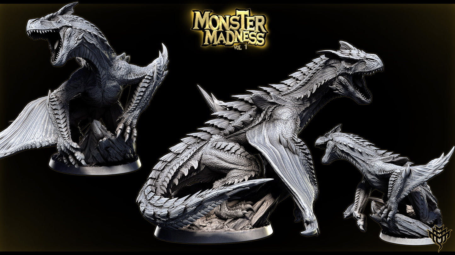 Fel Rex – Brute Wyvern Fanged Apex Inspired Monster Miniature