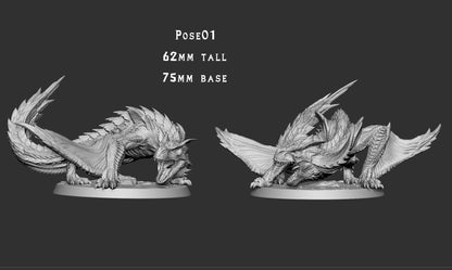 Fel Rex – Brute Wyvern Fanged Apex Inspired Monster Miniature