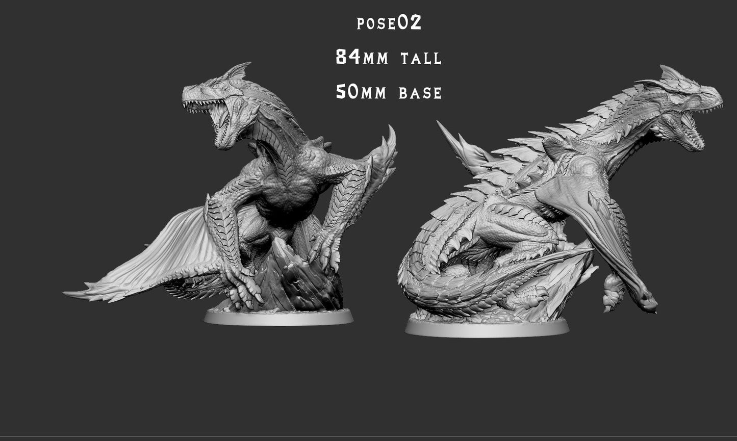 Fel Rex – Brute Wyvern Fanged Apex Inspired Monster Miniature