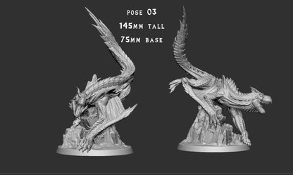 Fel Rex – Brute Wyvern Fanged Apex Inspired Monster Miniature