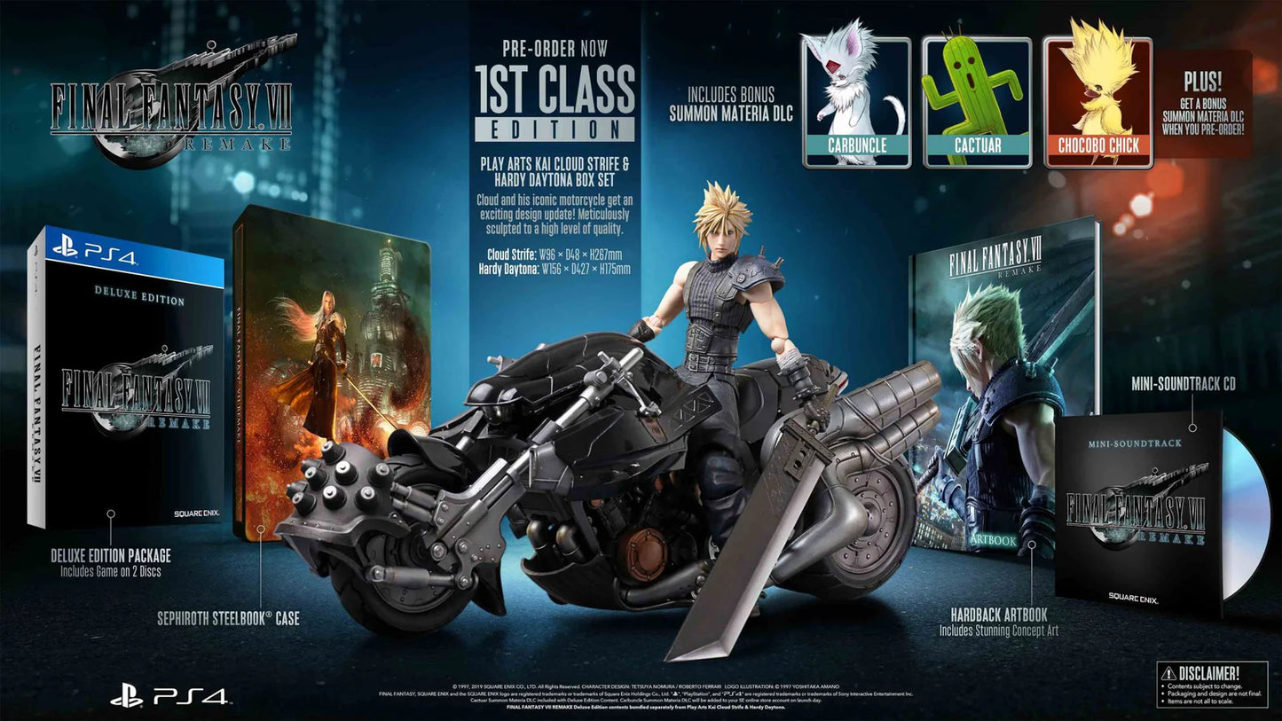 Final Fantasy VII Remake [1st Class Edition] Bundle (PlayStation 4)