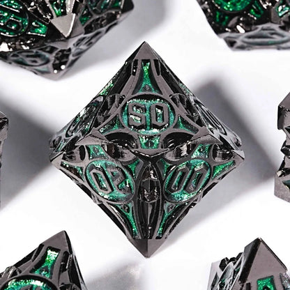 Gothic sharp edge metal DND dice set