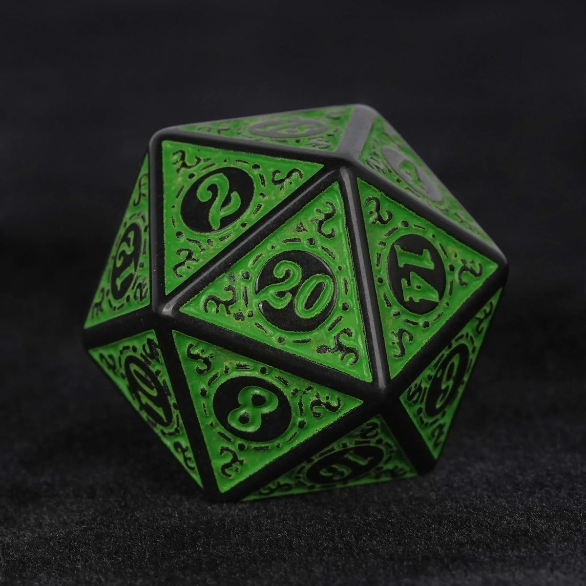 Green Magic Pattern Acrylic DND Dice Set