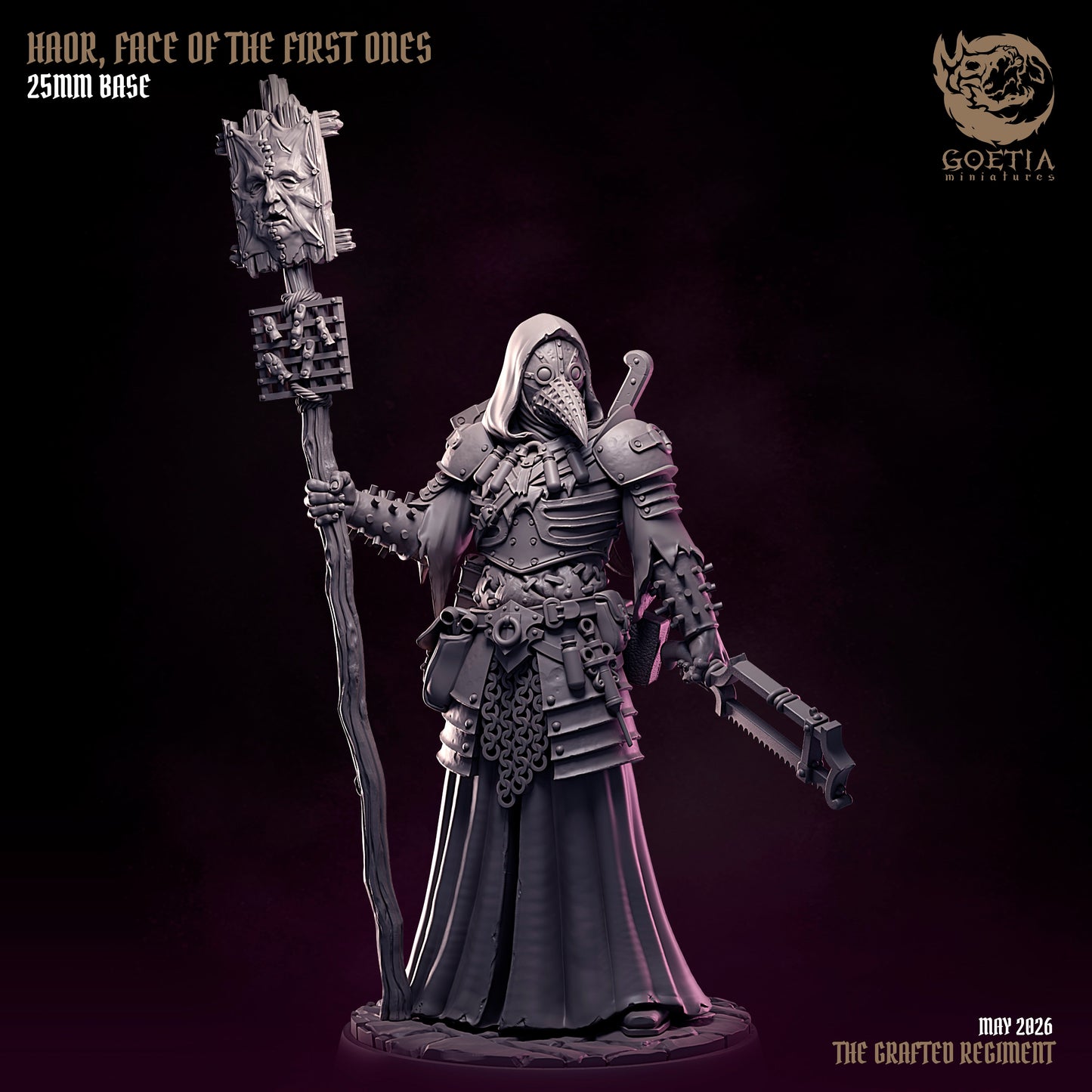 Haor, Face of the First Ones – Human Cleric – Resin Tabletop Miniature
