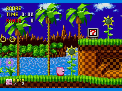 Kirby in Sonic the Hedgehog Sega Genesis Game