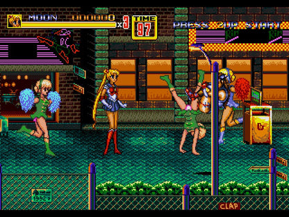 Sailor Moon in Streets of Rage 2 Sega Genesis Game