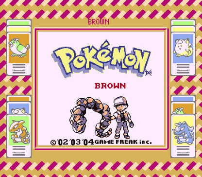 Pokemon Brown Version Gameboy Game