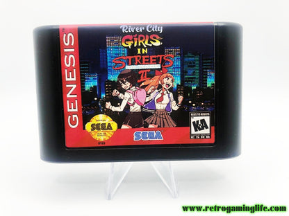 River City Girls in Streets of Rage 2 Sega Genesis Game Cart