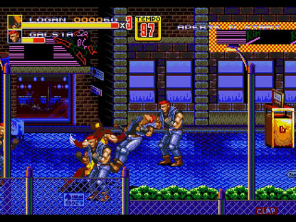 X-men in Streets of Rage 2 Sega Genesis Game Cart