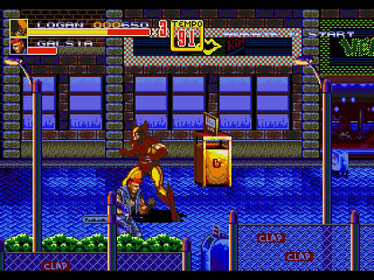 X-men in Streets of Rage 2 Sega Genesis Game Cart