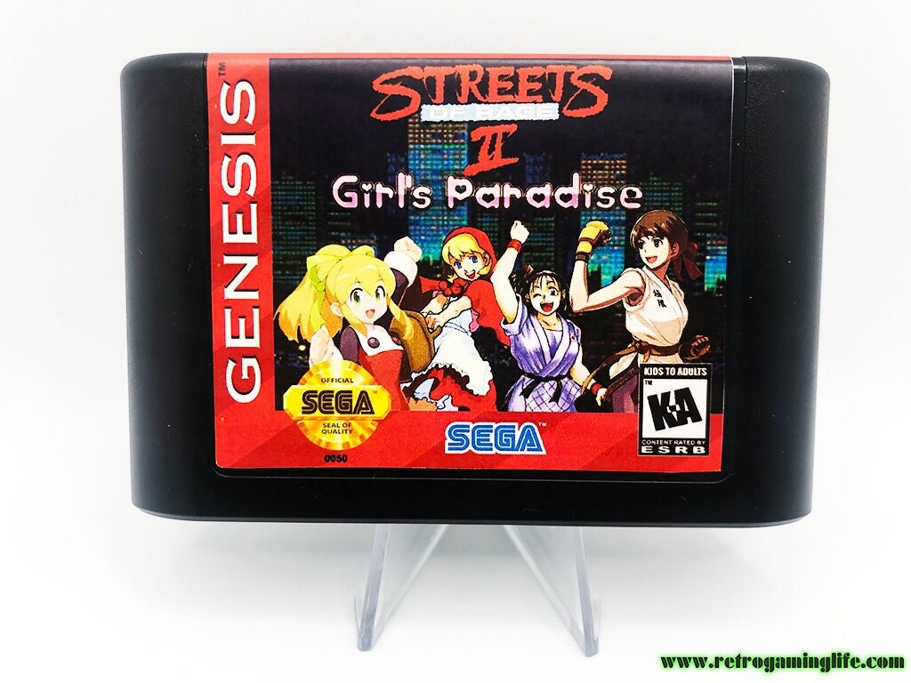 Girl's Paradise in Streets of Rage 2 Sega Genesis Beat ‘em Up Repro Game