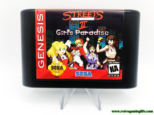 Girl's Paradise in Streets of Rage 2 Sega Genesis Beat ‘em Up Repro Game