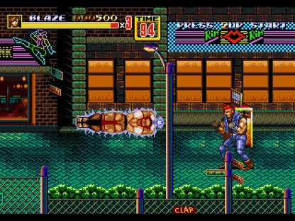 Street Fighter 2 in Streets of Rage 2 Bad Guy Edition Sega Genesis Game Cart