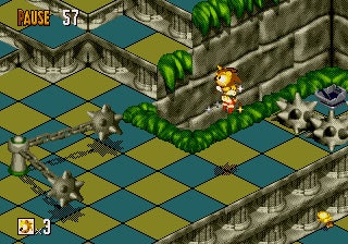 Super Sonic in Sonic 3D Blast Sega Genesis Repro Cart