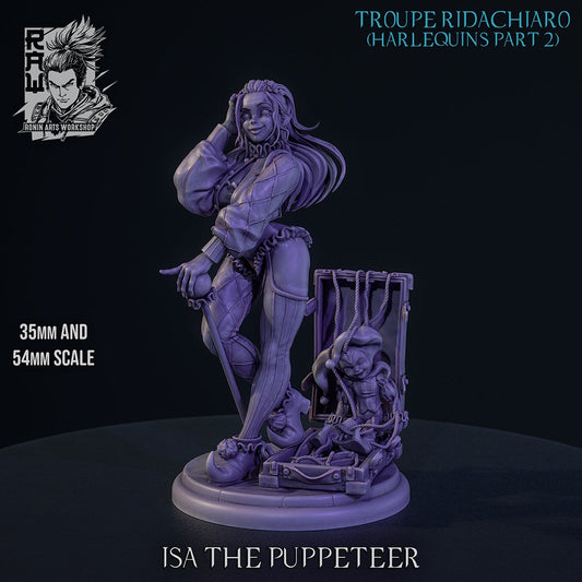 Isa the Puppeteer – Harlequin Bard – Resin Tabletop Miniature