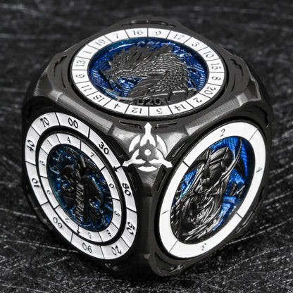 Kickstarter Dice -  7-in-1  Unique  Metal D6 Spinning Dice 2.0