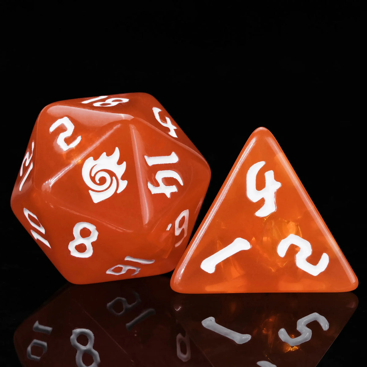 Kickstarter Dice – Sorcerer Resin Dice Set + White Numbers
