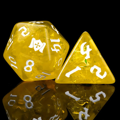 Kickstarter Dice – Yellow Paladin Resin Dice