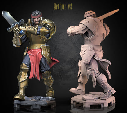 King Arthur – Human Fighter – Knights of the Round Miniature