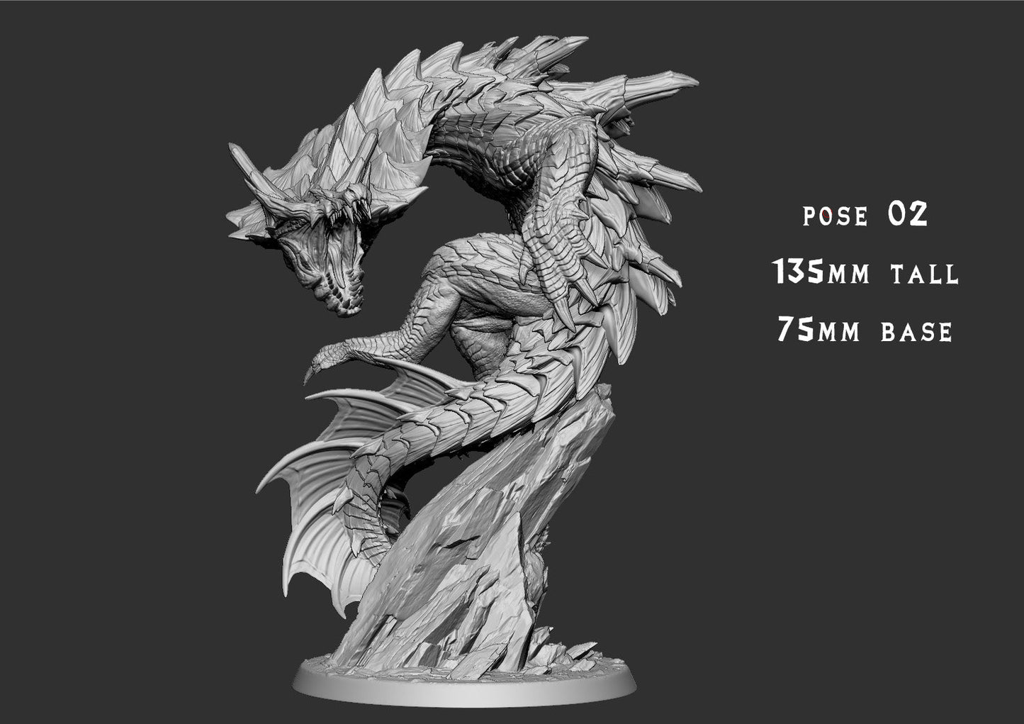 Lagirus – Lagiacrus-Inspired Water Drake – Monster Madness Vol 2 Miniature