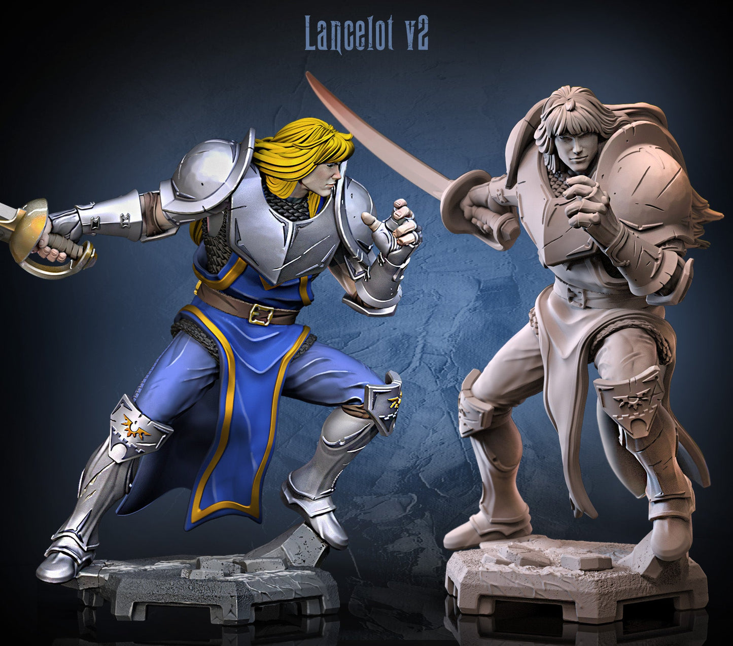 Lancelot – Human Fighter – Resin Tabletop Miniature