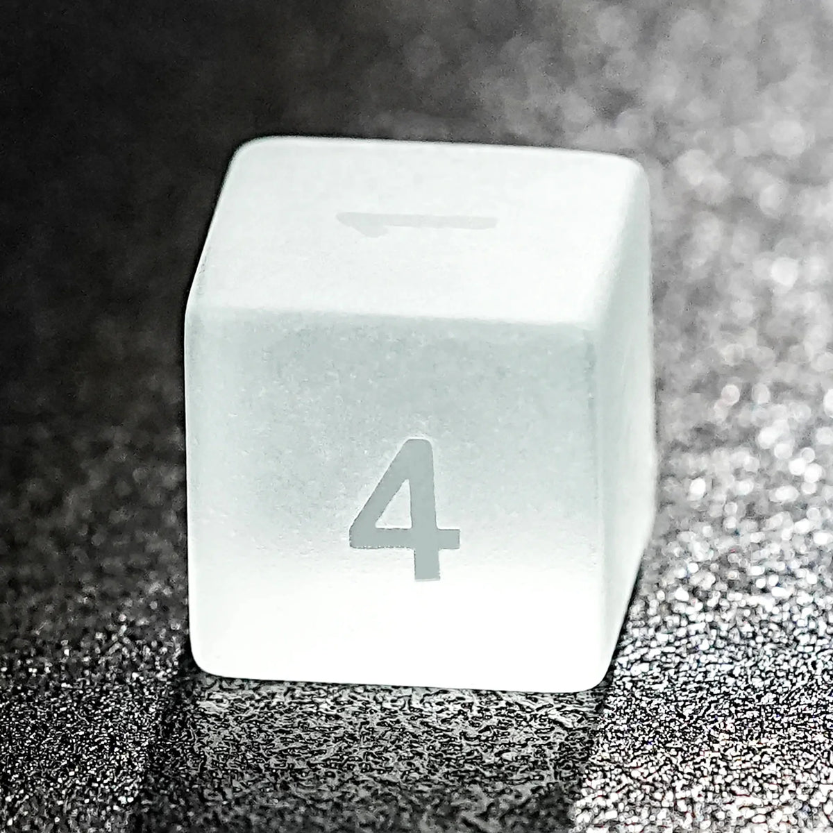 Light yellow gummy frosted and smooth gemstone dice set