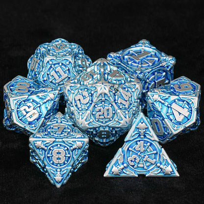 Limited Clearance-Metal Pirate DND Dice Set｜3D Embossed Metal