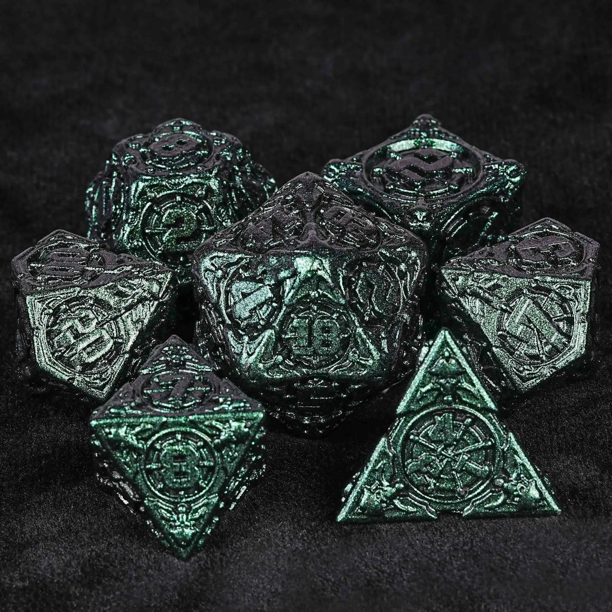 Limited Clearance-Metal Pirate DND Dice Set｜3D Embossed Metal