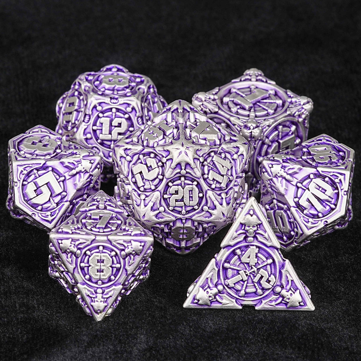 Limited Clearance-Metal Pirate DND Dice Set｜3D Embossed Metal