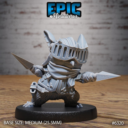 Penguin Knight – Birdfolk Fighter – Resin Tabletop Miniature