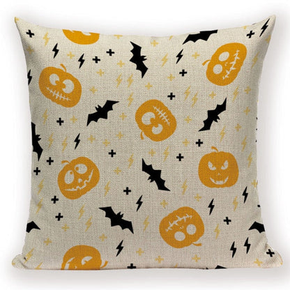 Trick-or-Treat Pumpkin Print Pillow Cover
