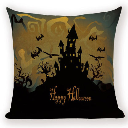 Trick-or-Treat Pumpkin Print Pillow Cover