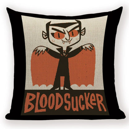 Trick-or-Treat Pumpkin Print Pillow Cover