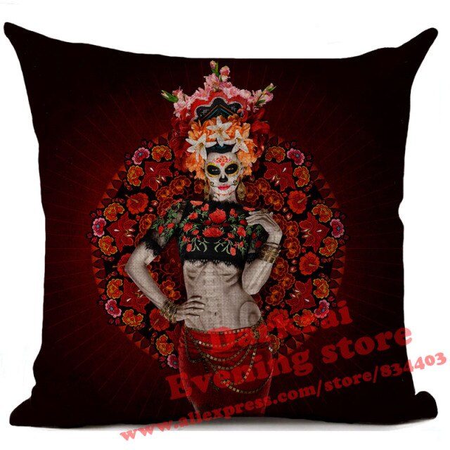 Mexican Horror Halloween Cushion Cover