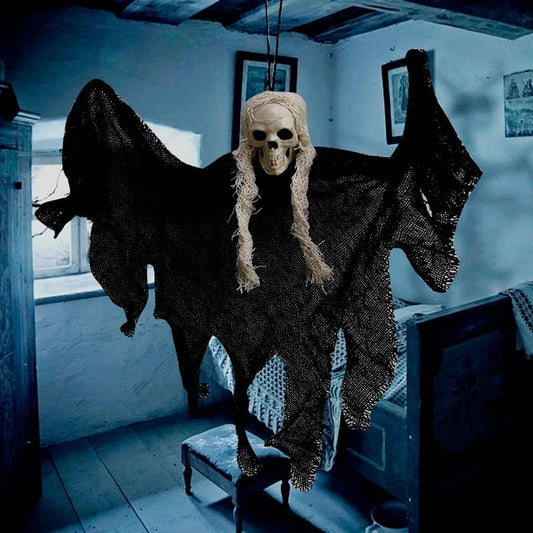 Hanging Skull Ghost Halloween Decoration