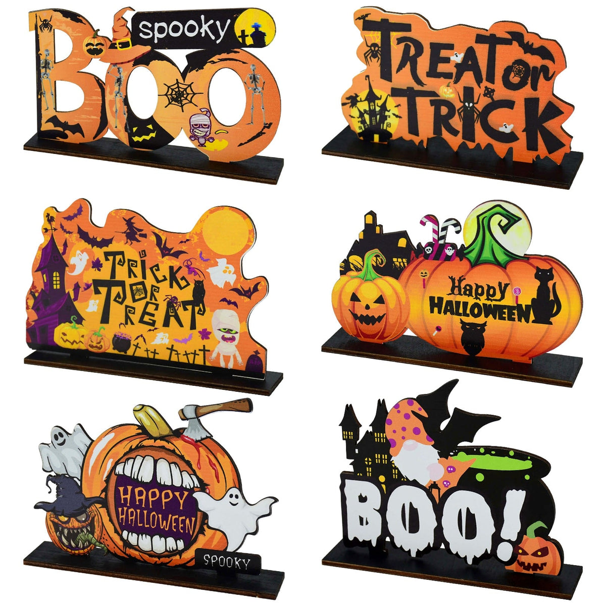 Wooden Pendant Ornaments for Halloween