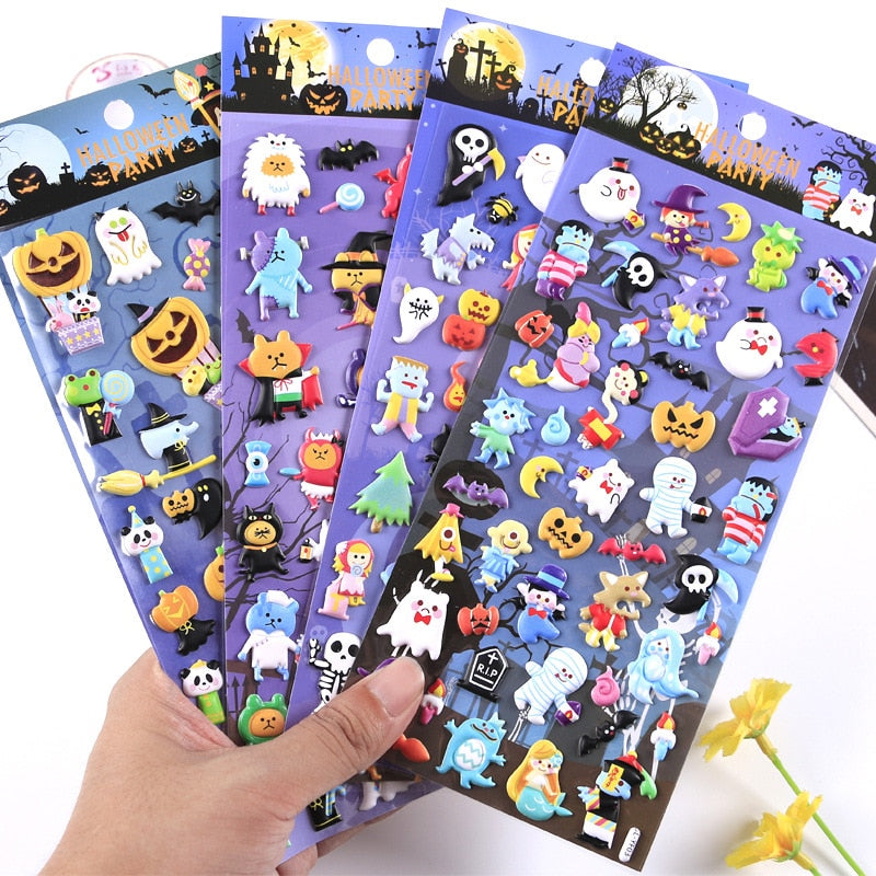 Pumpkin PVC Bubble Stickers