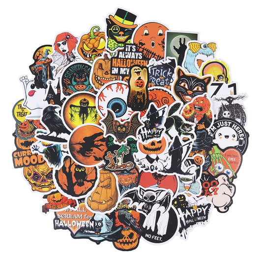 Colorful Halloween Graffiti Stickers for Decoration