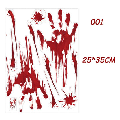 Bloody Handprint and Footprint Stickers