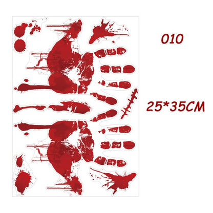 Bloody Handprint and Footprint Stickers