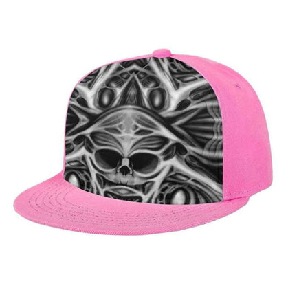 Biomechanical Skull Print Cap