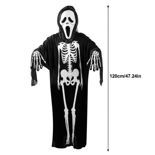 Ghost Skeleton Robe Halloween Costume