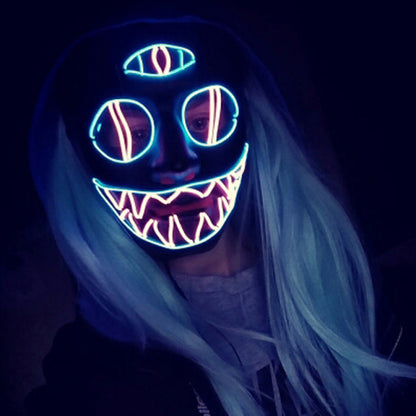 LED Light-Up Cosplay Mask