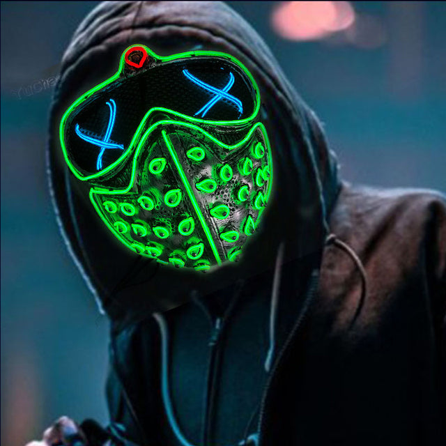 LED Light-Up Cosplay Mask