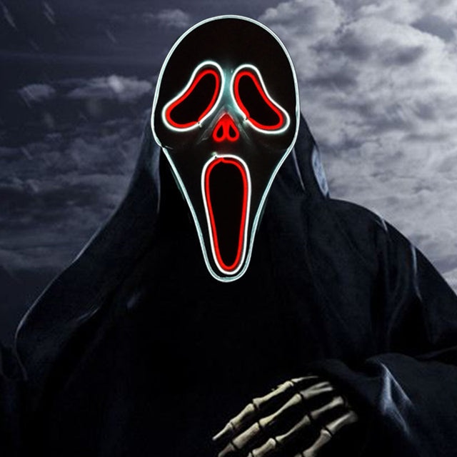 LED Light-Up Cosplay Mask