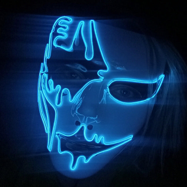 LED Light-Up Cosplay Mask