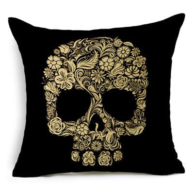 Personalized Photo and Mexican Skull Pillow Cover Options