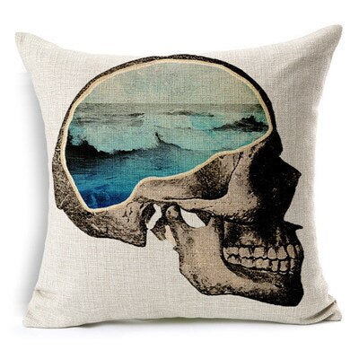 Personalized Photo and Mexican Skull Pillow Cover Options