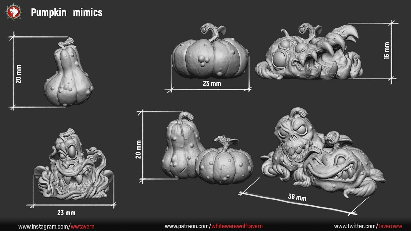 Pumpkin & Pumpkin Mimics – Halloween Miniatures