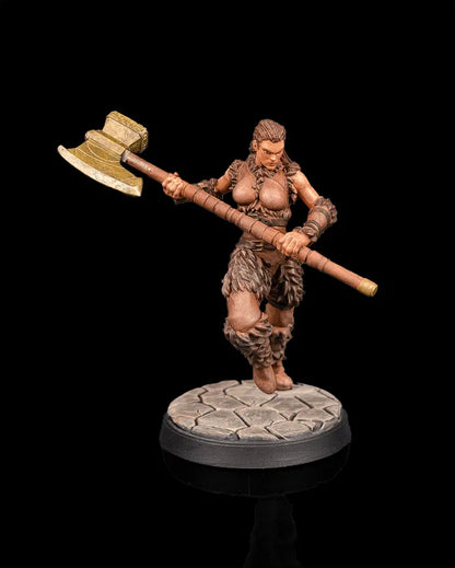 Rinessa Brutus – Human Barbarian – Beldrad's Bag of Beasts – Hero Miniature